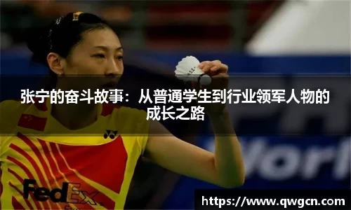 张宁的奋斗故事：从普通学生到行业领军人物的成长之路